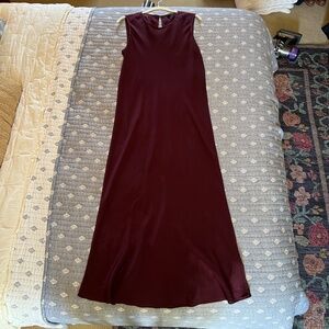 Quince Washable Silk Tank Dress – Burgundy